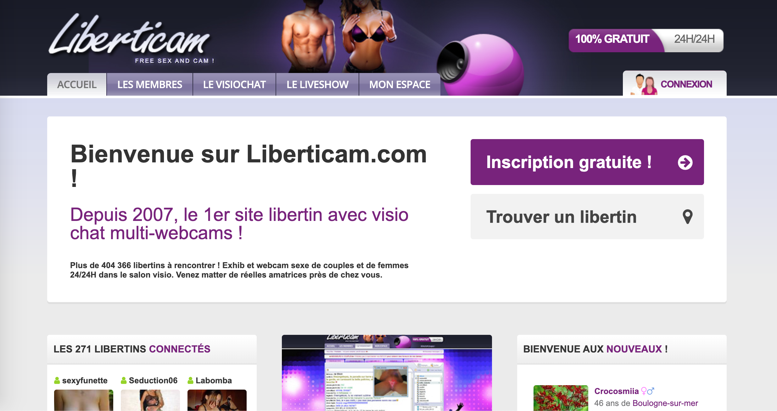 Notre avis sur Liberticam, le site de rencontre libertin avec webcams photo